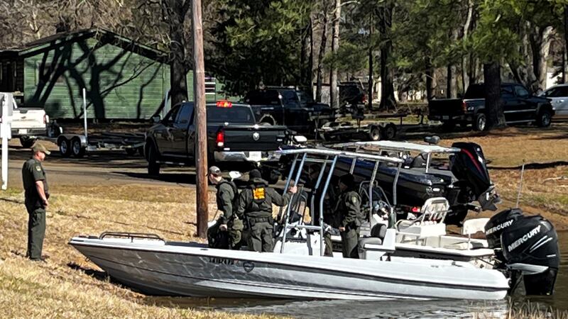 Searchers scoured part of Toledo Bend Reservoir for a missing fisherman March 13, 2022. The...