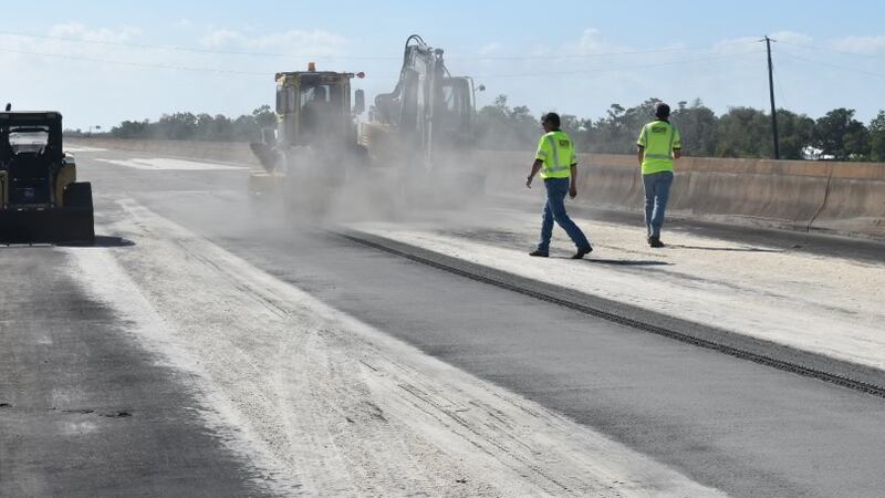 DOTD crews inspecting road and bridge conditions along I-55 on Wed., Oct. 25 where 168 cars...