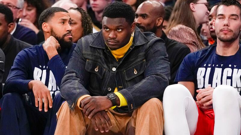 New Orleans Pelicans forward Zion Williamson during the second half of an NBA basketball game...