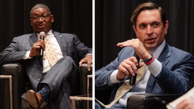 Gubernatorial candidates Shawn Wilson and Stephen Waguespack answer questions April 26, 2023,...