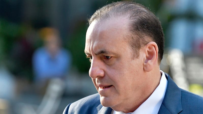 FILE - Gamal Abdelaziz arrives at federal court for his trial, Thursday, Oct. 7, 2021, in Boston.