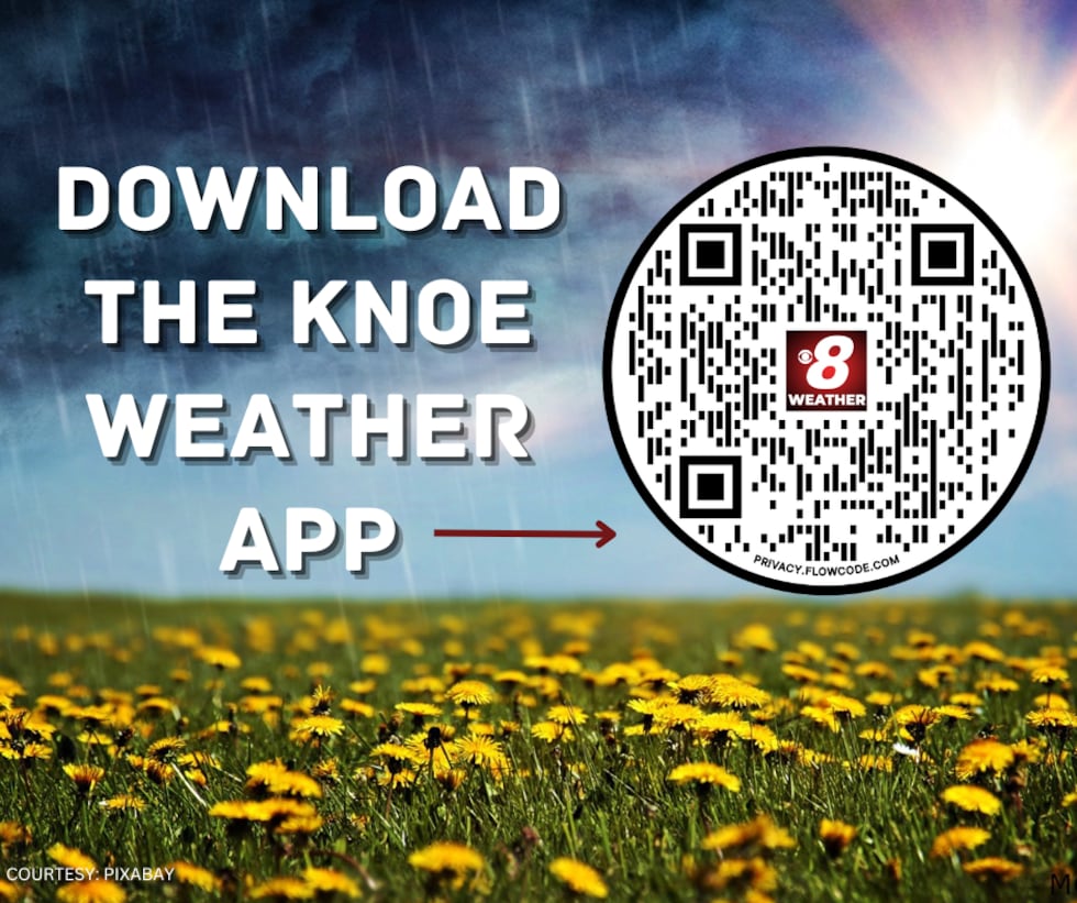 Stay in the 'KNOE' with the latest weather updates by downloading the KNOE Weather app.