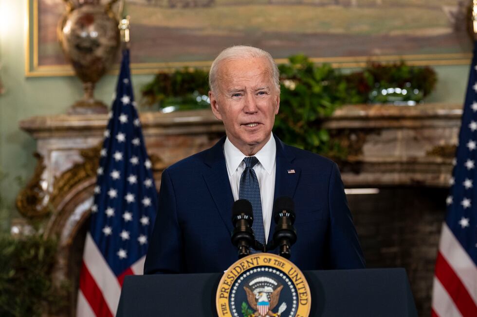 President Joe Biden speaks during a news conference after his meeting with China's President...